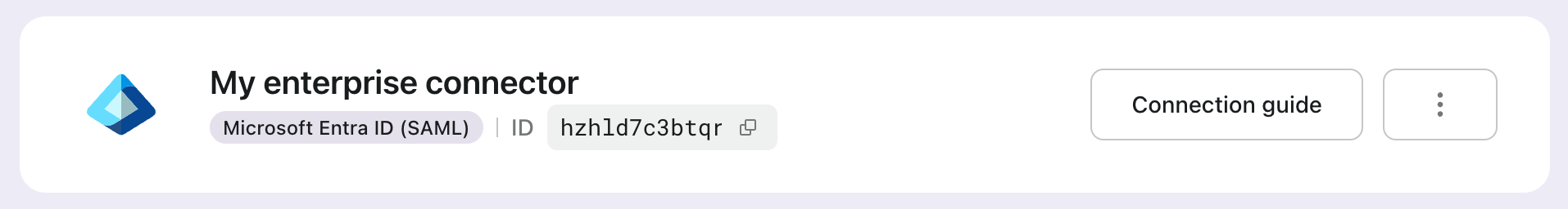ID du connecteur SSO d'entreprise